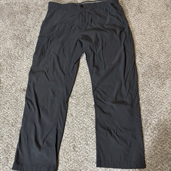 UB Tech Pants Mens 40x30 Gray Nylon Hiking Zipper Pockets Stretch Waist - Picture 1 of 11